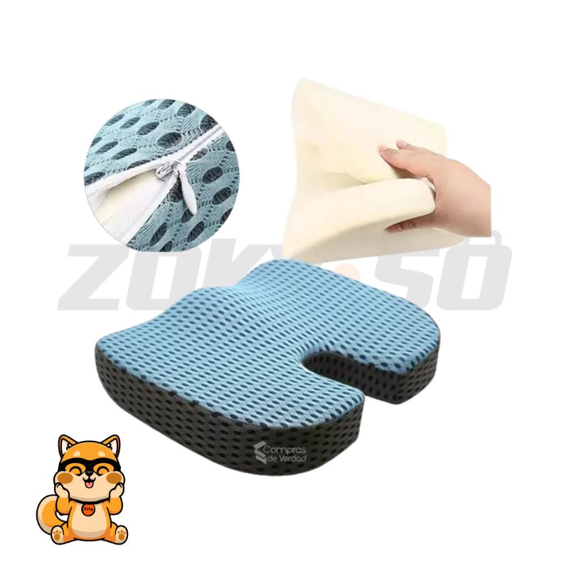 Almohada de coxis azul