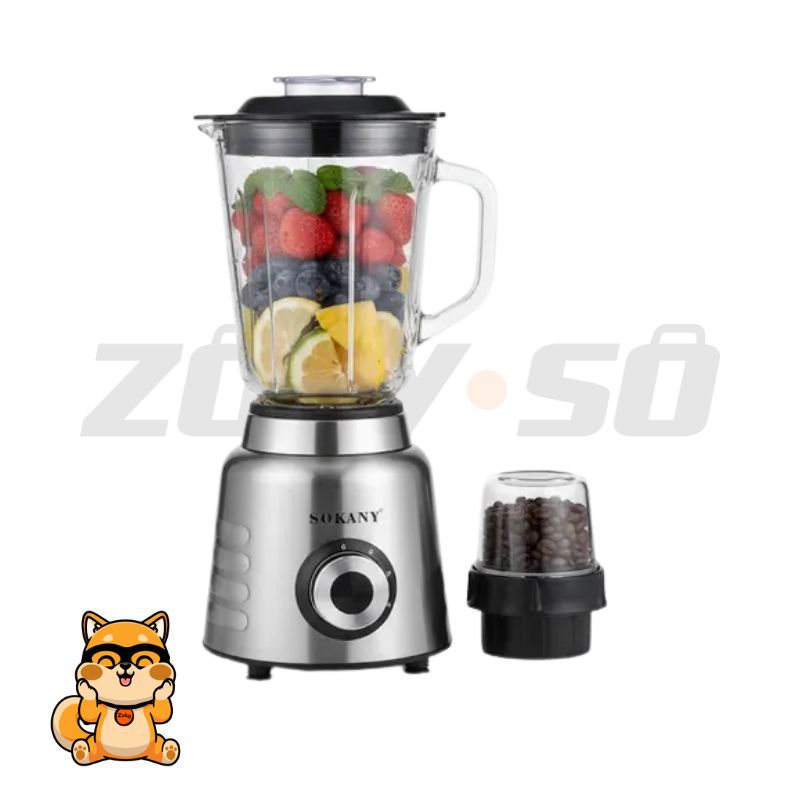 Licuadora mas picadora 1,5 litros sokany sk-03048